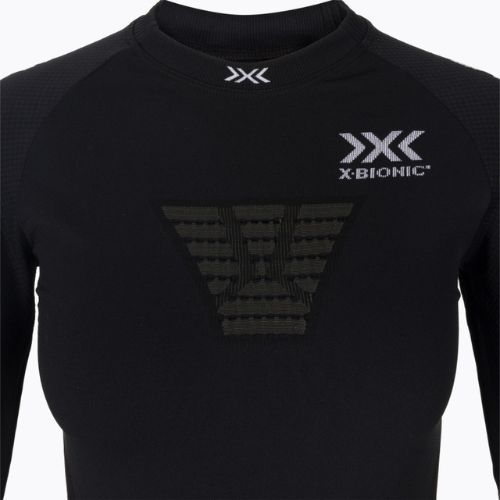 Moteriški termoaktyvūs marškinėliai X-Bionic Invent 4.0 Run Speed juoda/anglies spalva