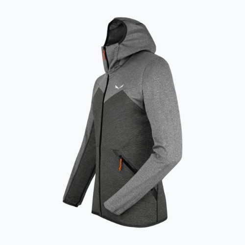 Salewa vyriškas vilnonis džemperis Puez Melange PL FZ Hoody pilkas 00-0000027386