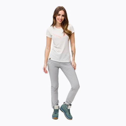 Moteriški trekingo marškinėliai Salewa Solid Dry white 00-0000027019