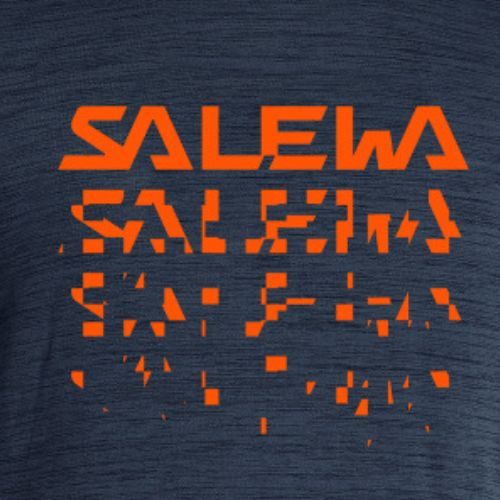 Vyriški trekingo marškinėliai Salewa Puez Hybrid 2 Dry premium navy melange 00-0000027397