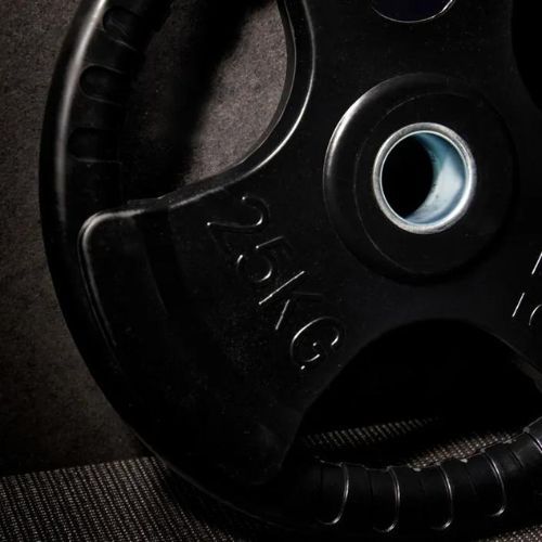 XTREXO juodos spalvos gumuoto ketaus svoris RW25 25 kg