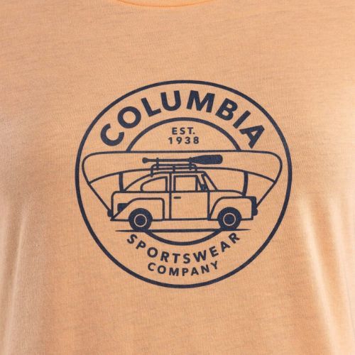 Moteriški trekingo marškinėliai Columbia Daisy Days Graphic orange 1934592829