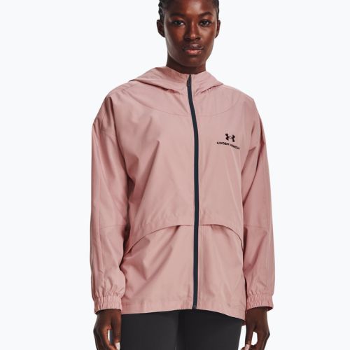 Under Armour Rush Woven Nov moterų treniruočių striukė rožinė 1369848