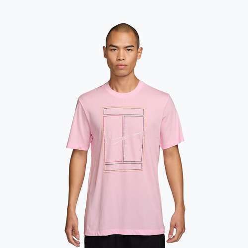 Vyriški marškinėliai Nike Court Heritage pink foam