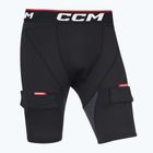 Vyriški ledo ritulio šortai su suspensoriu CCM Ribano Compresion SR black