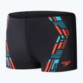 Vyriški Speedo Tech Print maudymosi šortai juodi/orange 10