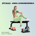 Treniruočių suoliukas XTREXO BenchFit Lite su stovu ir štanga juodas 2