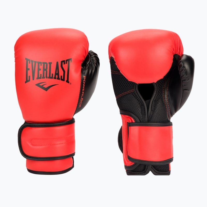 Everlast Powerlock Pu vyriškos bokso pirštinės raudonos EV2200