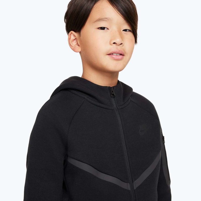 Vaikiškas džemperis Nike Sportswear Tech Fleece Full Zip black/black/black 4
