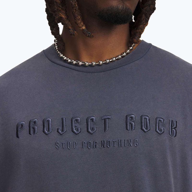 Vyriški marškinėliai Under Armour Project Rock Q3 ST Graphic downpour gray/white 3