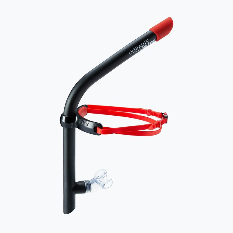 TYR Ultralite Snorkel Elite priekinis plaukimo vamzdelis juodai raudonas LSNKLELT_001 4