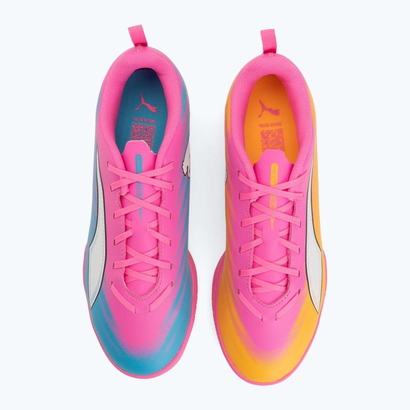Vaikiški futbolo batai PUMA Ultra 6 Play It Jr poison pink/puma wht/sun stream/bright aqua/puma blk 5