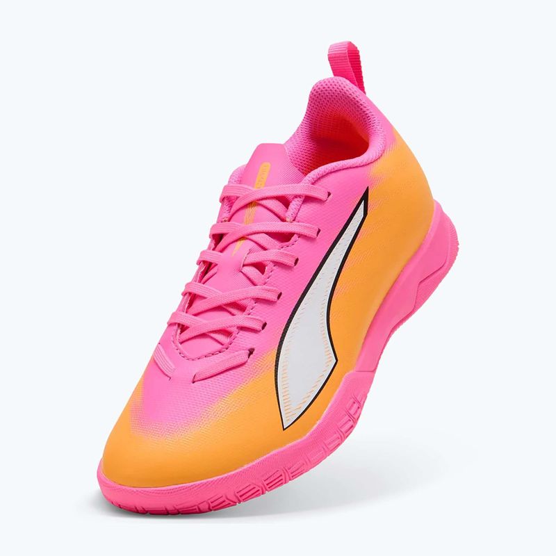Vaikiški futbolo batai PUMA Ultra 6 Play It Jr poison pink/puma wht/sun stream/bright aqua/puma blk 10
