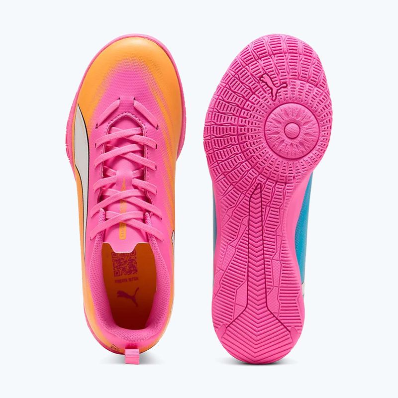 Vaikiški futbolo batai PUMA Ultra 6 Play It Jr poison pink/puma wht/sun stream/bright aqua/puma blk 11