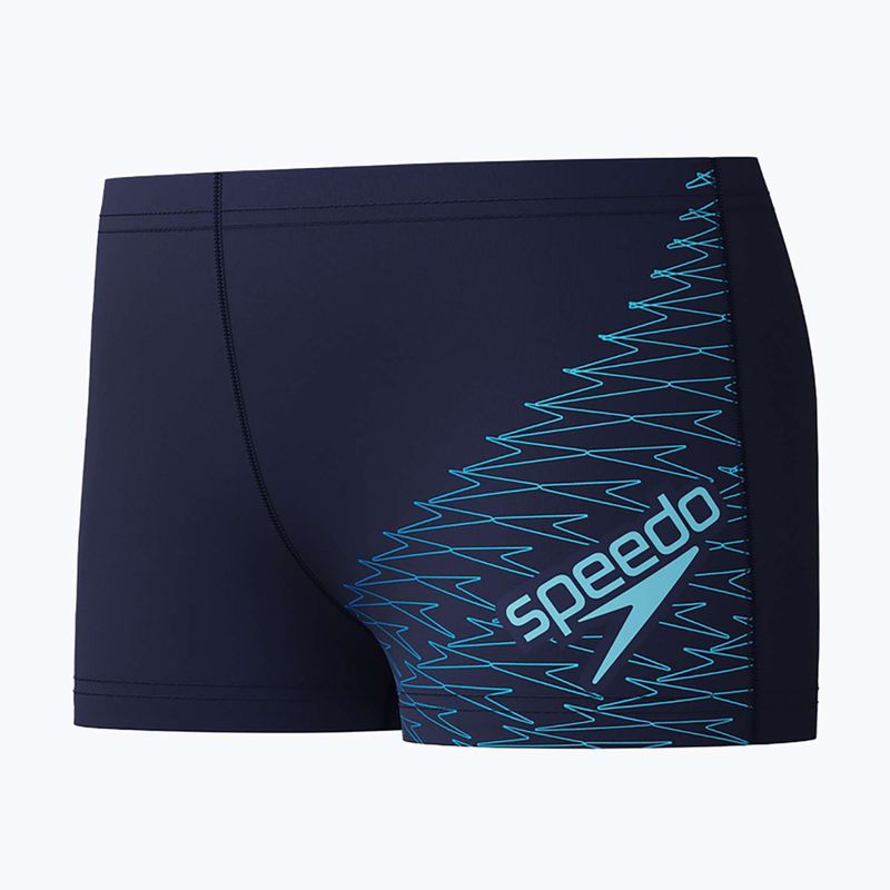 Vaikiškos plaukimo trumpikės Speedo Medley Logo Aquashort peacoat/sugar blue 3
