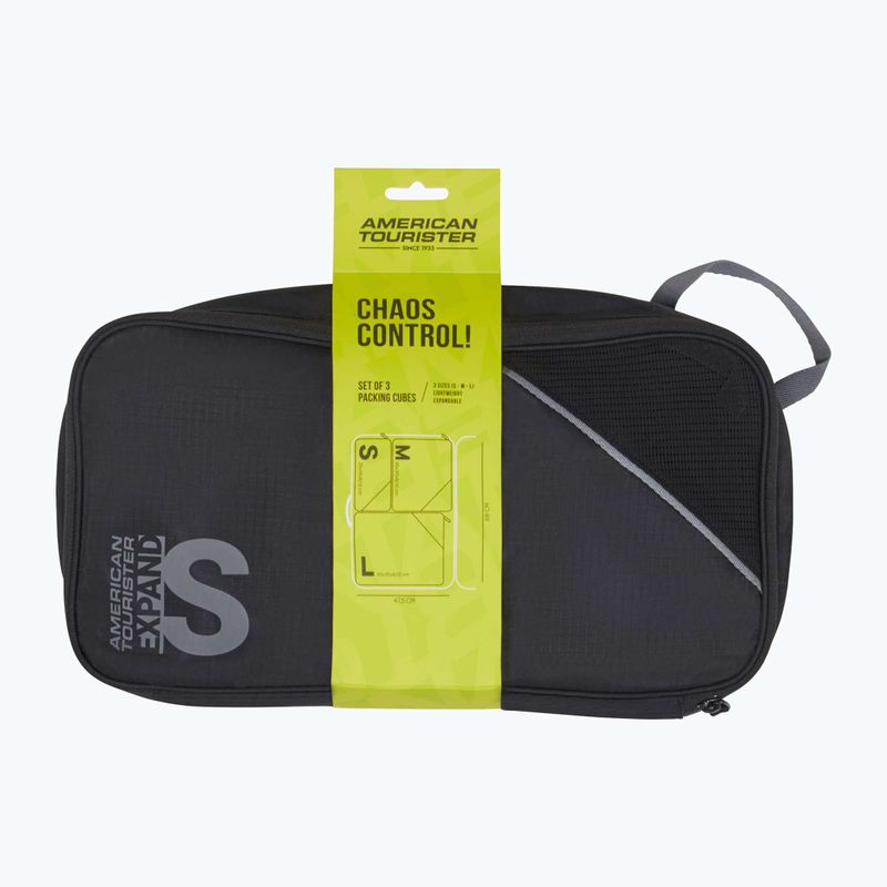 Organizerių rinkinys American Tourister Packing S/M/L 3 pcs. black/grey 7
