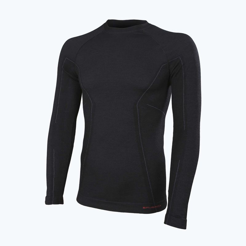 Vyriški termoaktyvūs marškinėliai Brubeck Active Wool juoda 2