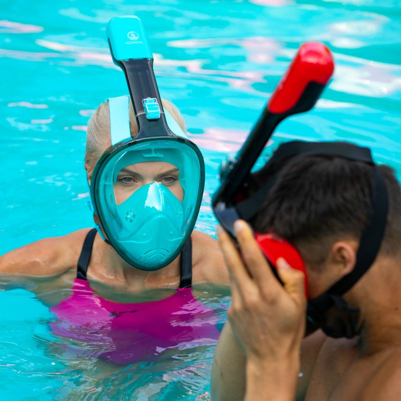 Viso veido kaukė nardymui AQUASTIC SMA-01SN mėlyna 4