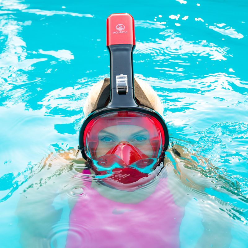 Viso veido kaukė nardymui AQUASTIC SMA-01SC raudona 5