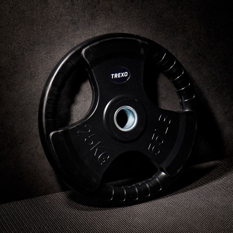 XTREXO juodos spalvos gumuoto ketaus svoris RW25 25 kg 5