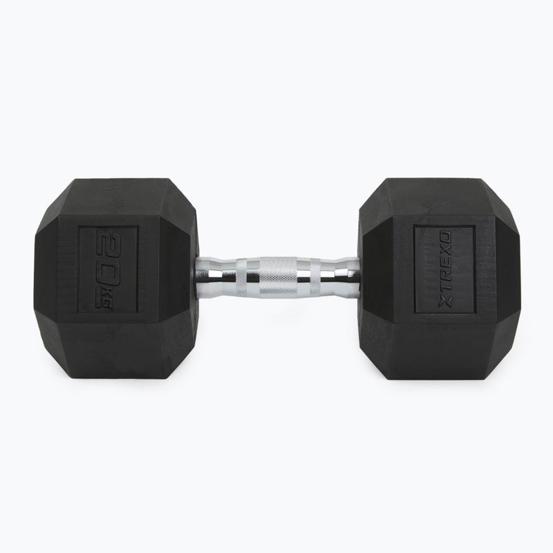 XTREXO Hex HXD200 20 kg gumuoti hanteliai 7