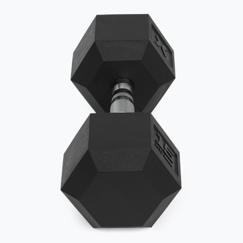 XTREXO Hex HXD150 gumuotas 15 kg hantelis 6