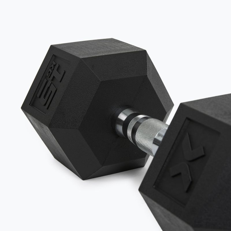 XTREXO Hex HXD150 gumuotas 15 kg hantelis 8