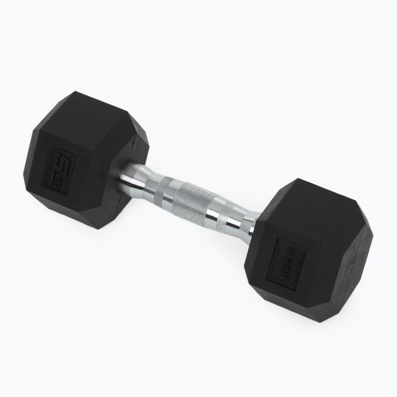 XTREXO Hex HXD50 5 kg gumuoti hanteliai