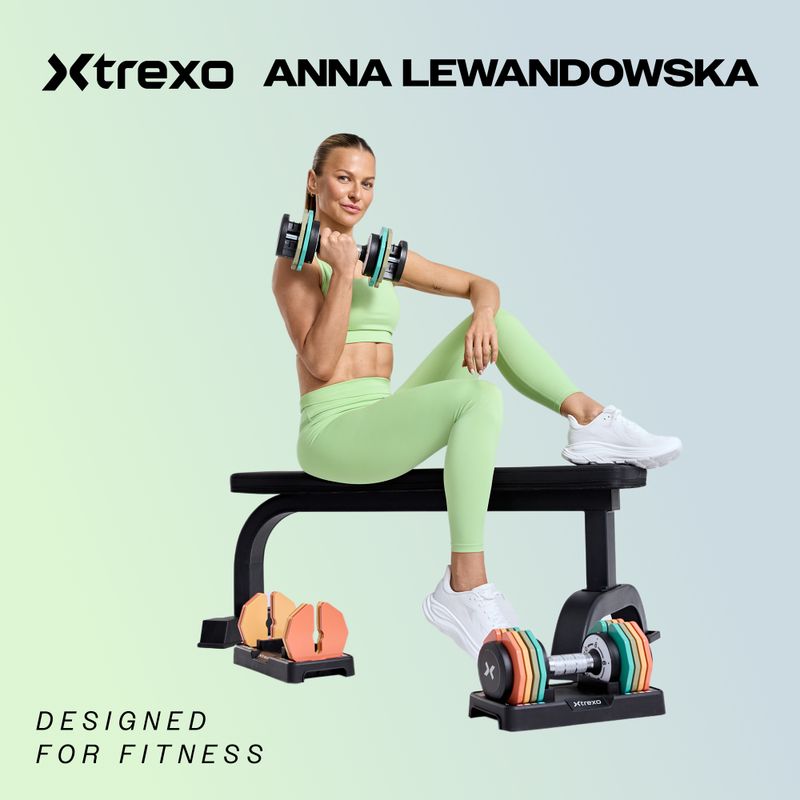 Reguliuojamas hantelis XTREXO TXO-B4W002 24 kg juodas 2