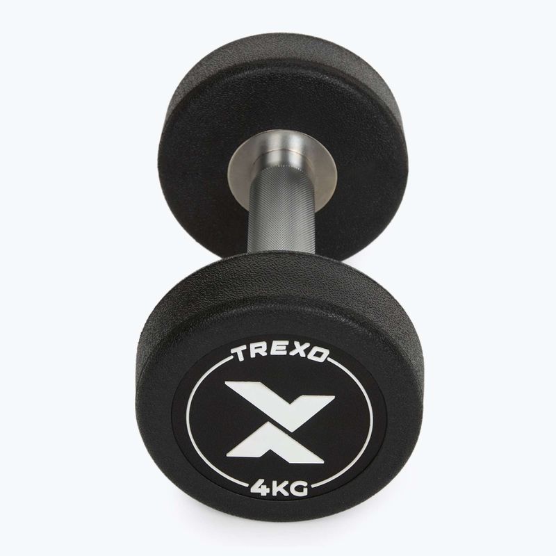 Gumuotas ketaus hantelis XTREXO Pro 4 kg black 6