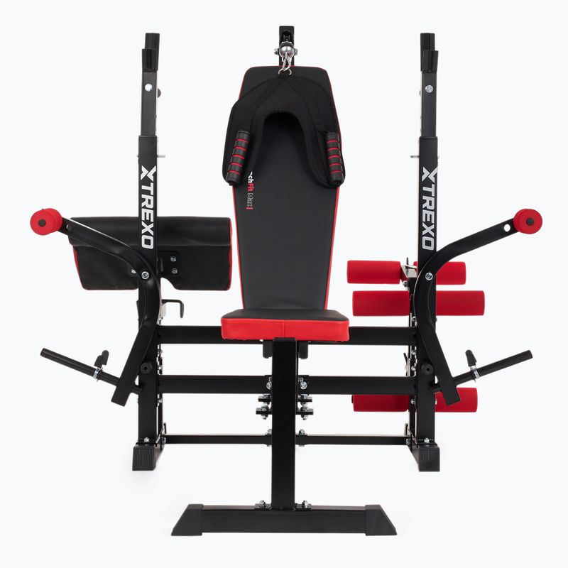 Treniruočių suoliukas XTREXO BenchFit Max su stovu juodas 12