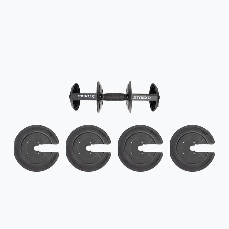 Reguliuojamas hantelis XTREXO TXO-B4W002 24 kg juodas 11