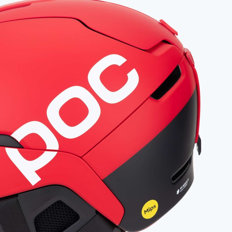 Slidinėjimo šalmas POC Obex BC MIPS prismane red matt 7