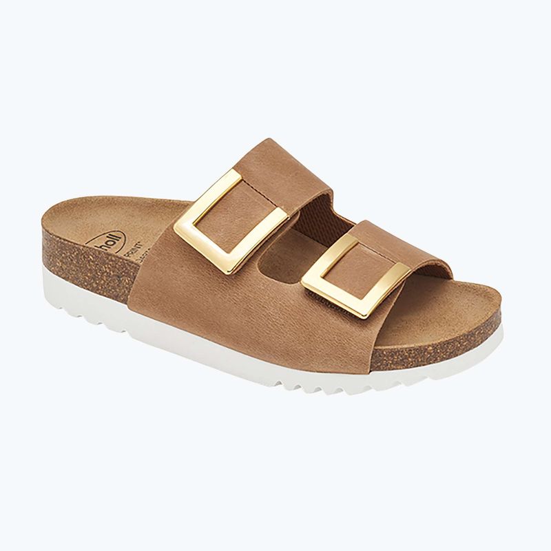 Moteriškos šlepetės Scholl Montery 2 Straps Ad Med cognac 8