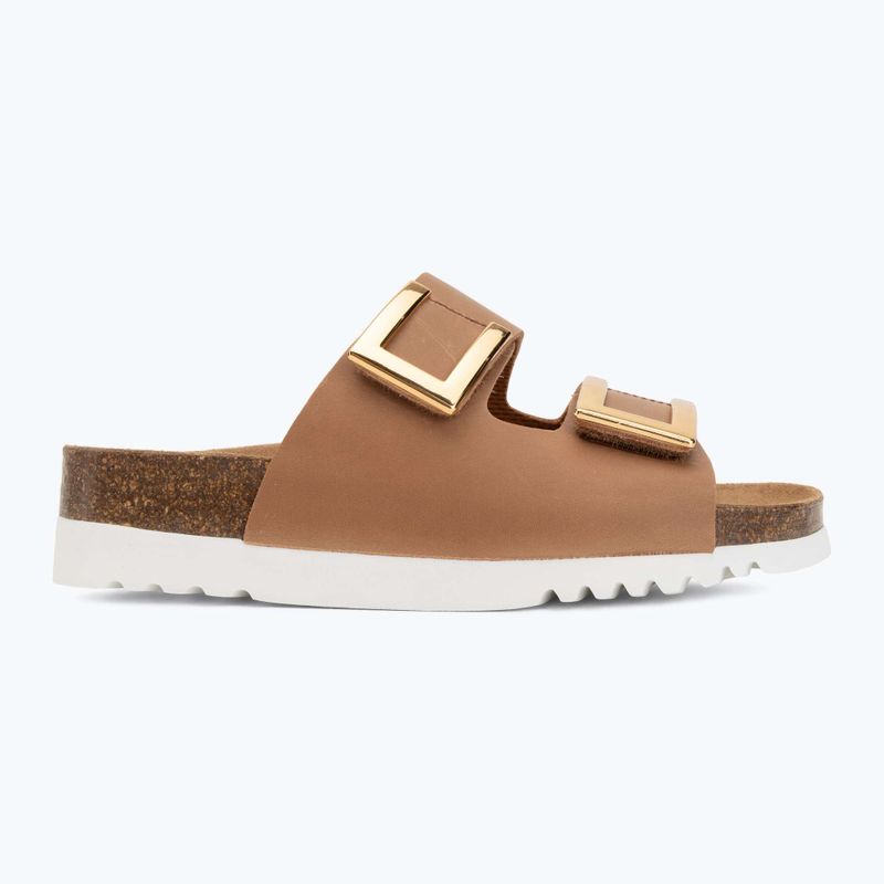 Moteriškos šlepetės Scholl Montery 2 Straps Ad Med cognac 2