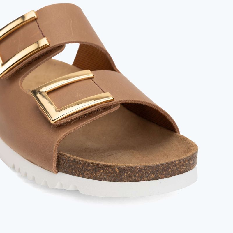 Moteriškos šlepetės Scholl Montery 2 Straps Ad Med cognac 7