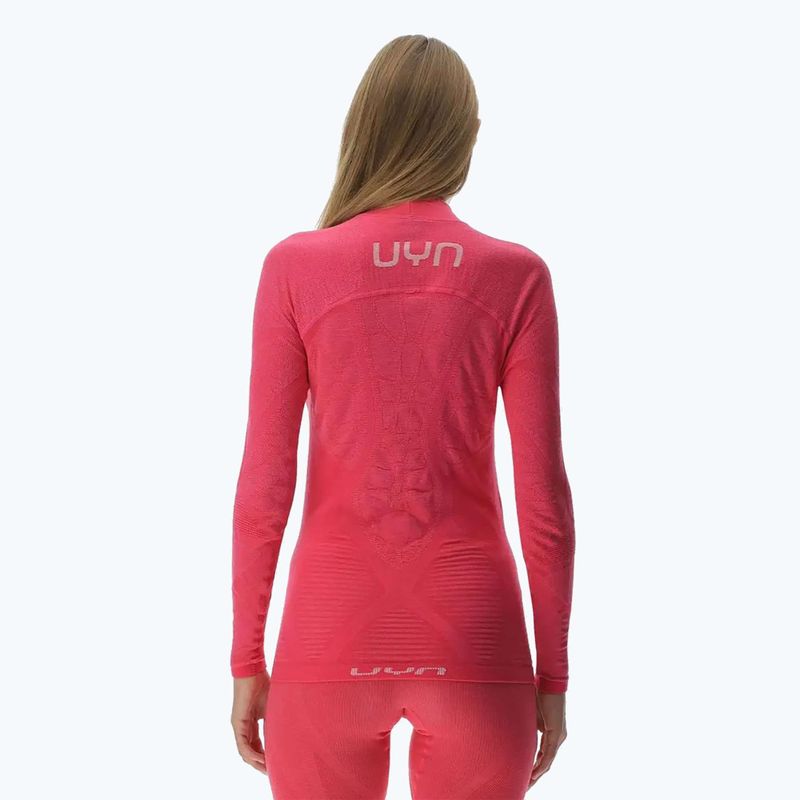 Moteriški termoaktyvūs marškinėliai UYN Elevation Biomorph LS Turtle Neck pink yarrow 3