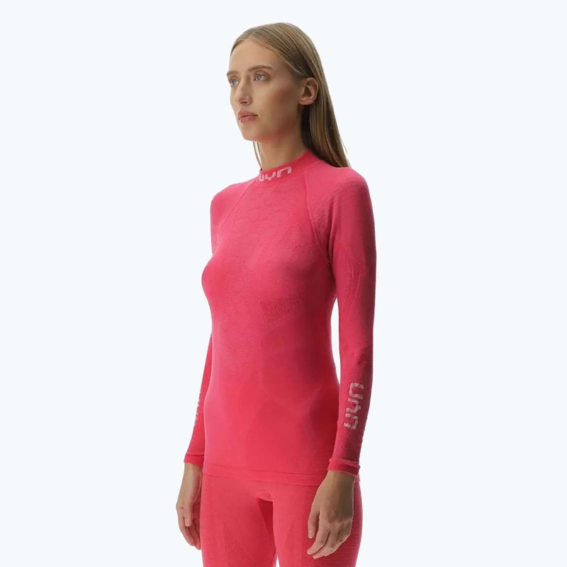 Moteriški termoaktyvūs marškinėliai UYN Elevation Biomorph LS Turtle Neck pink yarrow 4