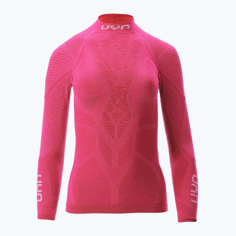 Moteriški termoaktyvūs marškinėliai UYN Elevation Biomorph LS Turtle Neck pink yarrow 7