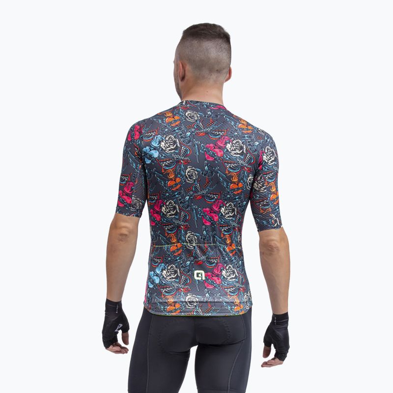 Vyriški Alé Maglia MC Tattoo dviratininkų marškinėliai pilki 2