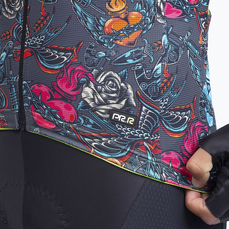 Vyriški Alé Maglia MC Tattoo dviratininkų marškinėliai pilki 5