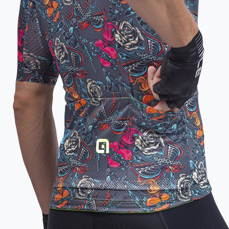 Vyriški Alé Maglia MC Tattoo dviratininkų marškinėliai pilki 6