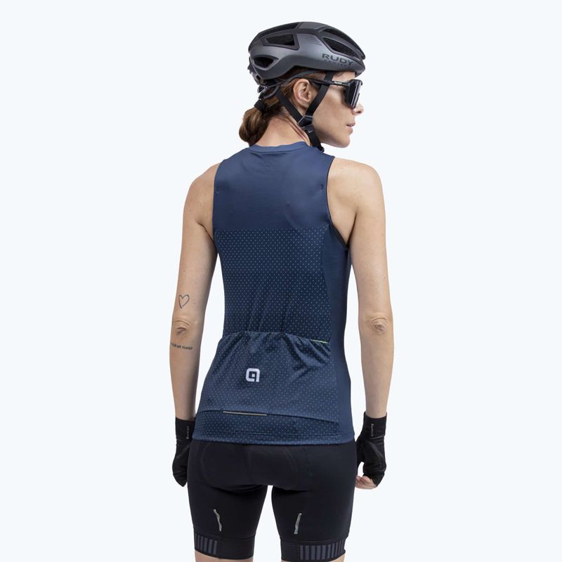 Moteriški dviračių marškinėliai Alé Maglia Donna SM Level blue 2