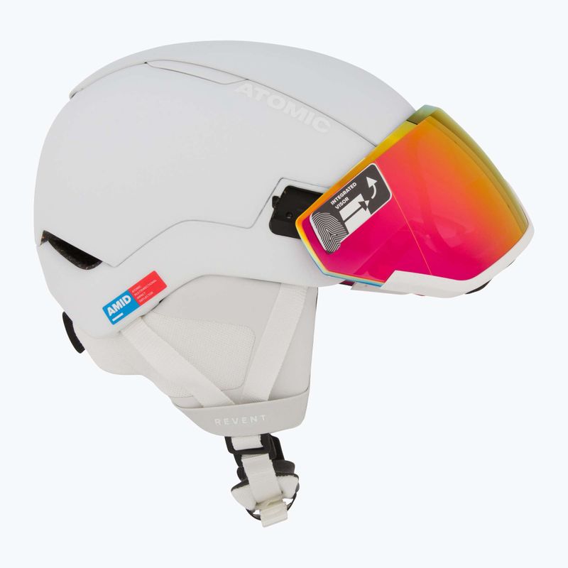 Slidinėjimo šalmas Atomic Revent GT Amid Visor HD white heather/red hd 6