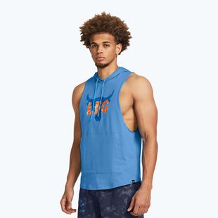 Vyriški treniruočių marškinėliai Under Armour Project Rock LFG Graphic SL Hoodie blue