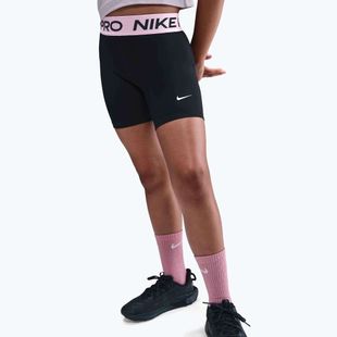 Nike Pro Dri-Fit 5" vaikiški šortai juoda/med soft pink/balta