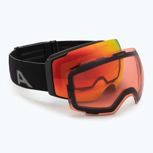Slidinėjimo akiniai Alpina Falera Mag Q-Lite black matt/red/pink