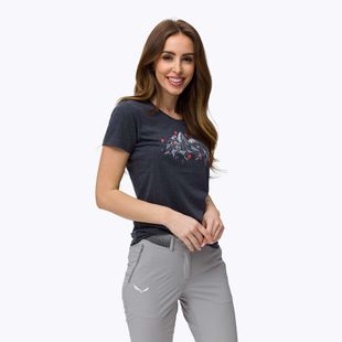 Moteriški trekingo marškinėliai Salewa Geometric Dry navy blue 00-0000027942
