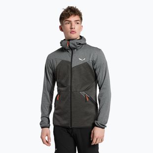 Salewa vyriškas vilnonis džemperis Puez Melange PL FZ Hoody pilkas 00-0000027386