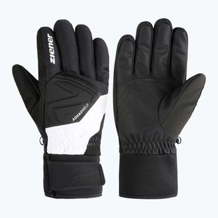 Vyriškos slidinėjimo pirštinės ZIENER Gatis Aquashield black/white